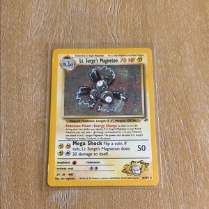 Lt. Surge's Holo Magneton Pokémon Card